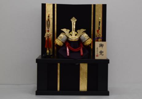 美光作 11号毛利元就兜収納箱飾り-1