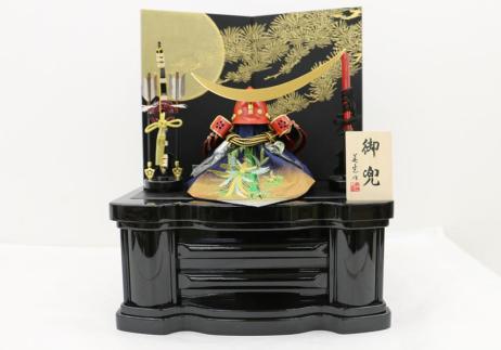 美光作 10号南蛮兜伊達政宗 収納箱飾り-1