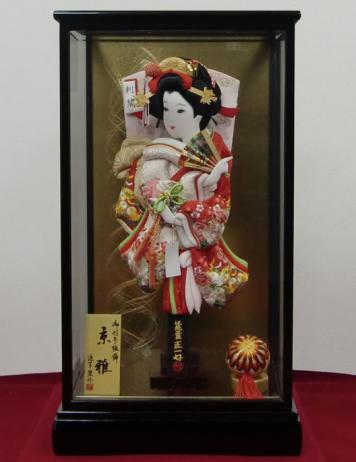 １５号ケース入り羽子板 「花車刺繍」