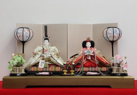 小出松寿作 京十番金彩京刺繍衣装着 親王平台飾り-1