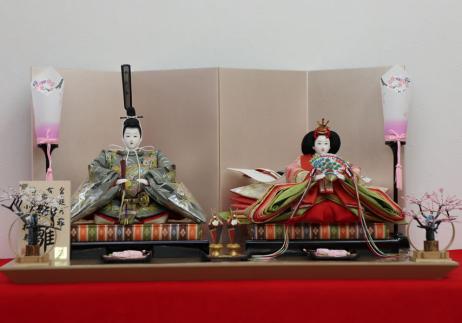 小出松寿作 京九番金彩京刺繍衣装着 親王平台飾り-1