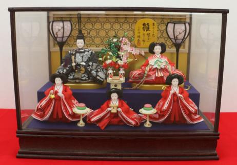 小三五親王五人揃えケース飾り