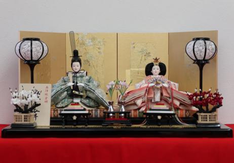 人形工房道翠謹製 西陣金襴小三五親王平台飾り-1