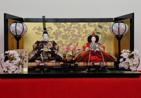小出松寿作 京九番 金彩京刺繍衣装着 親王平台飾り-1