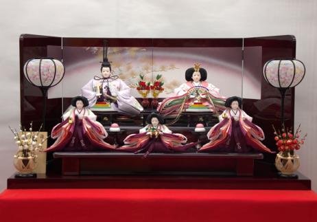 美光作 京十番 親王官女揃三段飾り-1